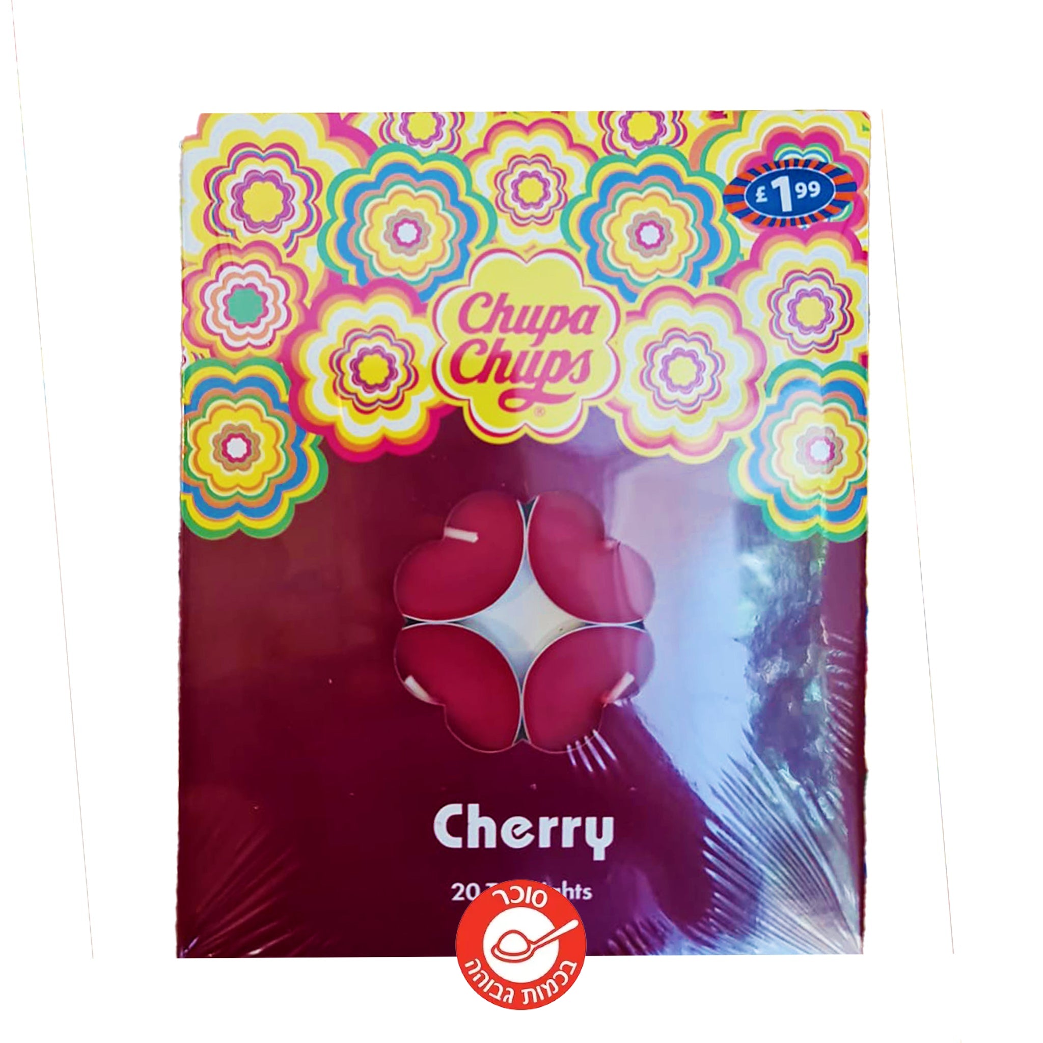 Chupa Chups TeaLights Cherry צ'ופה צופס נרות ריחניים דובדבן