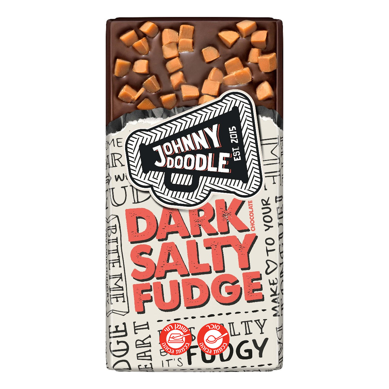 Johnny Doodle Dark Salty Fudge ג'וני דודל שוקולד מריר עם פאדג' מלוח