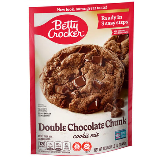 Betty Crocker Double Chocolate Chunk בטי קרוקר דבל שוקולד צ'אנק תערובת להכנה