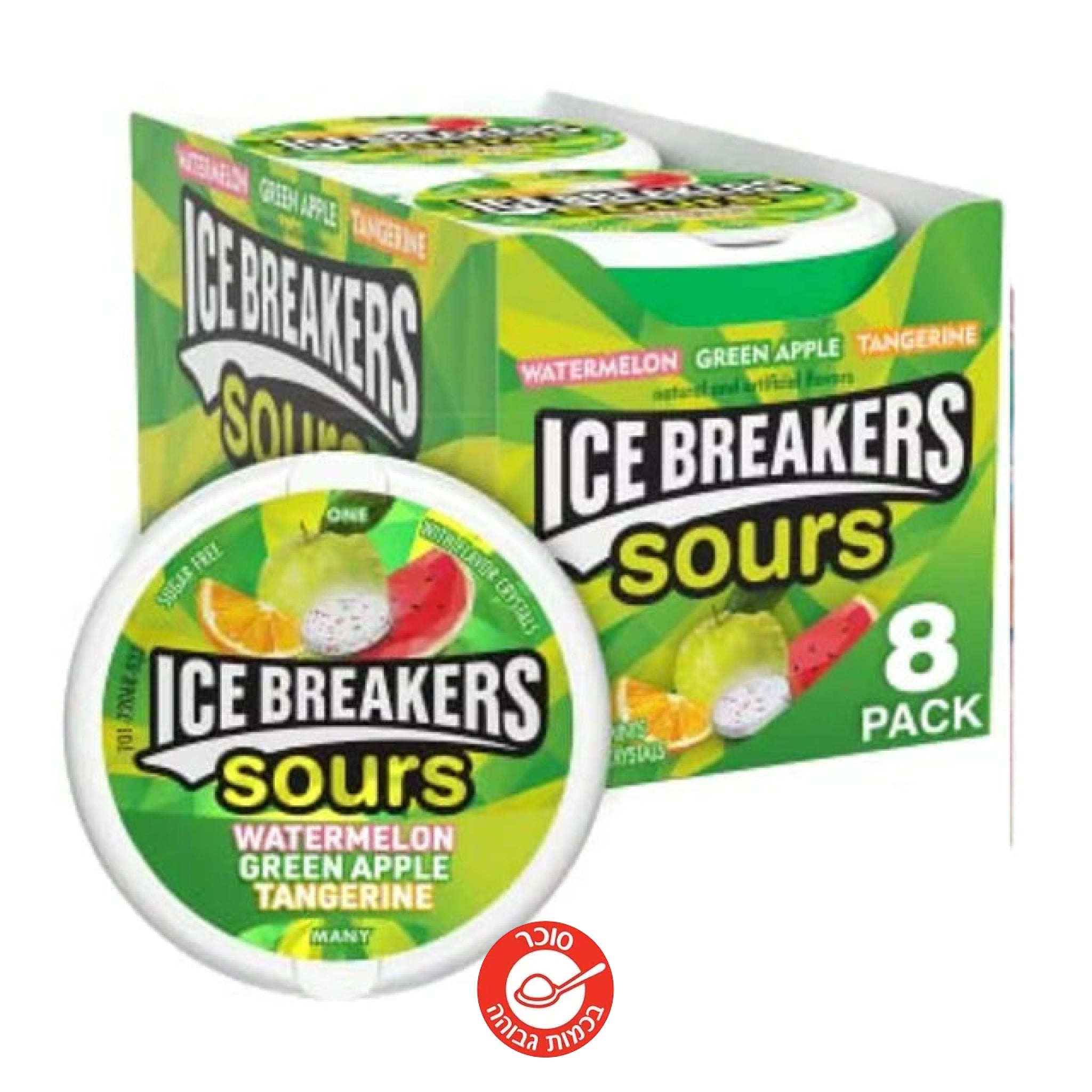 Ice Breakers Tangerine , Apple , Watermelon אייס ברייקרס מנדרינה, תפוח ואבטיח