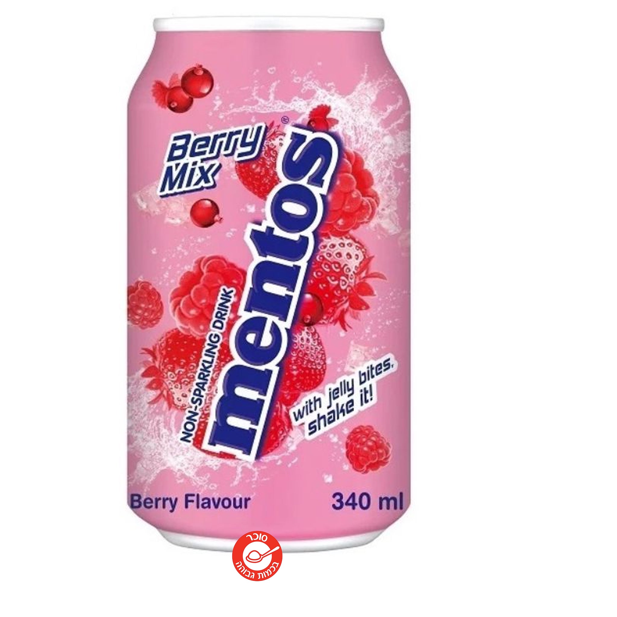 Mentos Berry Mix משקה מנטוס בטעם מיקס פטל עם קוביות ג'לי קוקוס