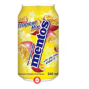 Mentos Passion Fruit משקה מנטוס בטעם פסיפלורה עם קוביות ג'לי קוקוס