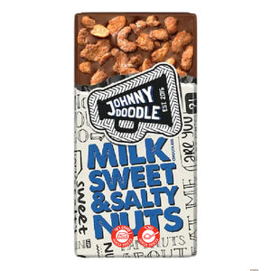 Johnny Doodle Milk Sweet & Salty Nuts ג'וני דודל שוקולד חלב עם אגוזים מתוקים ומלוחים