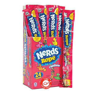 Nerds Very Rainbow Rope נרדס סוכריות בצבעי קשת במארז גלילי