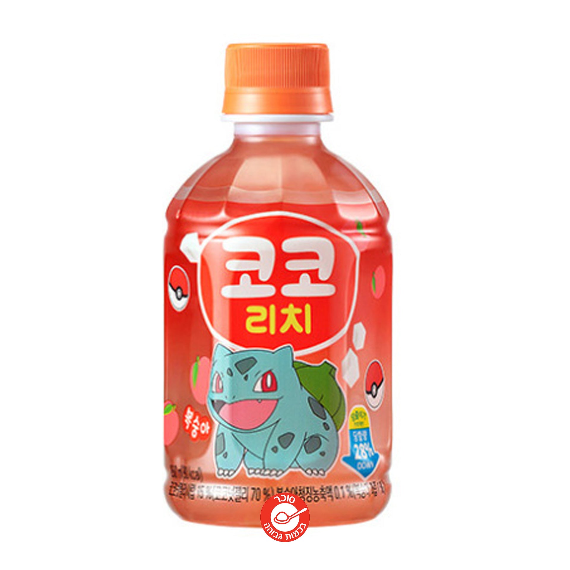 Lotte Chilsung Beverage Coco Rich Peach משקה עם ג'ל קוקוס בטעם אפרסק