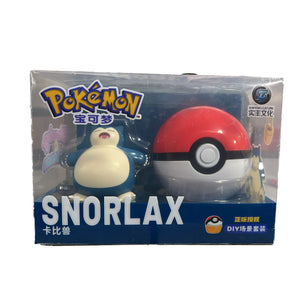 Pokémon Snorlax כדור ובתוכו בובת צעצוע פוקימון סנורלקס