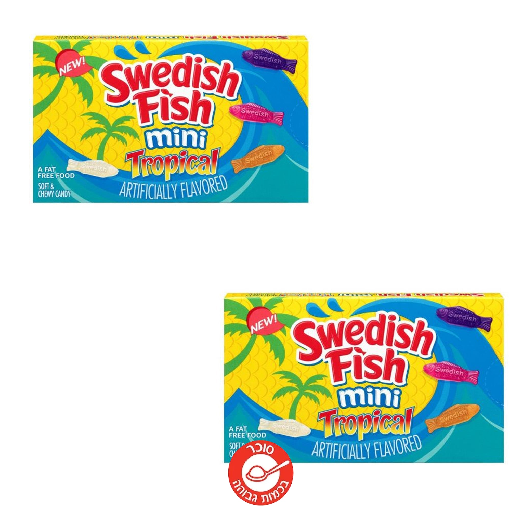 Swedish Fish Mini Tropical סוודיש דגים טרופי תוקף 4.12 במבצע זוג