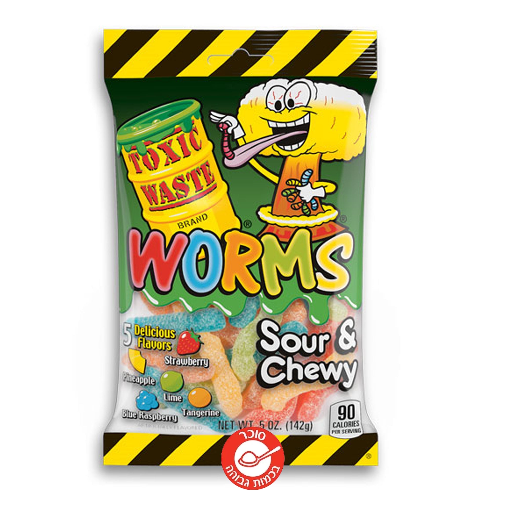 Toxic Waste Sour Chewy טוקסיק תולעים חמוצות בטעמי פירות