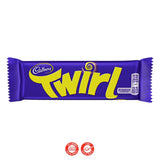 Twirl Chocolate קדבורי טווירל חטיף שוקולד מקופלת 