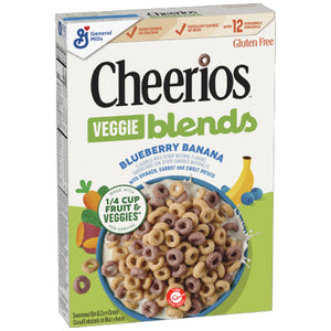 Cheerios Veggie Blends Blueberry Banana צ'יריוס מתערובת בסיס ירקות בטעם ברי בננה ללא גלוטן