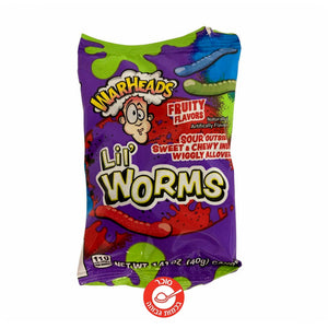 Warheads Worms וורהאדס תולעי גומי חמוץ מתוק